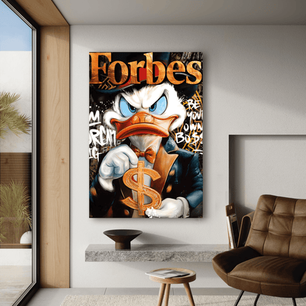 Dollar Dagobert FORBES - Leinwandbild Pop Art / Motivation (Canvas) kaufen bei Linkreich – Jetzt entdecken!