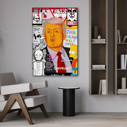 Donald Trump - Leinwandbild Pop Art (Canvas) kaufen bei Linkreich – Jetzt entdecken!