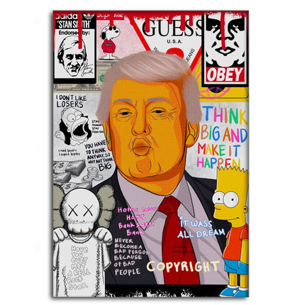 Donald Trump - Leinwandbild Pop Art (Canvas) kaufen bei Linkreich – Jetzt entdecken!