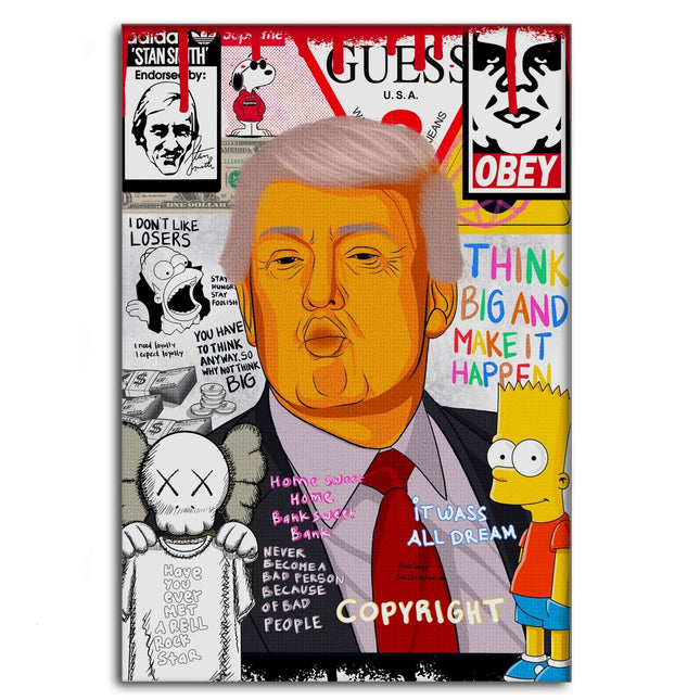 Donald Trump - Leinwandbild Pop Art (Canvas) kaufen bei Linkreich – Jetzt entdecken!