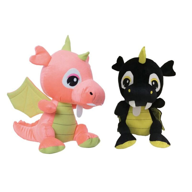 SEO. Drache Kuscheltier - 36 cm Plüschtier Süßer Baby Dragon Stofftier - Rosa Linkreich