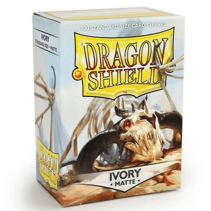 SEO. Dragon Shield Kartenhüllen 63 x 88mm Matte Sleeves Ivory (100) - Linkreich