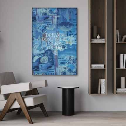 Dreams don't Work - Leinwandbild Motivation (Canvas) kaufen bei Linkreich – Jetzt entdecken!
