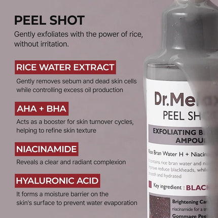 Dr.Melaxin Peel Shot Exfoliant Black Rice Ampoule 80ml