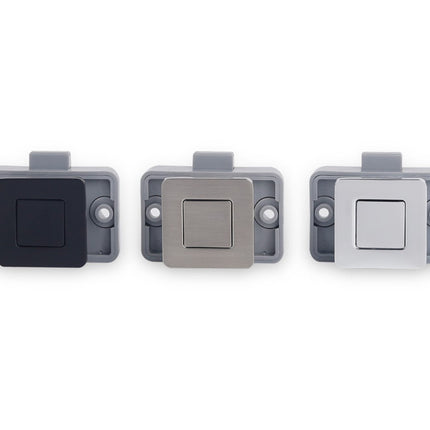 Push Lock Dune | Camper Möbelschloss quadratisch für 15mm Wandstärke