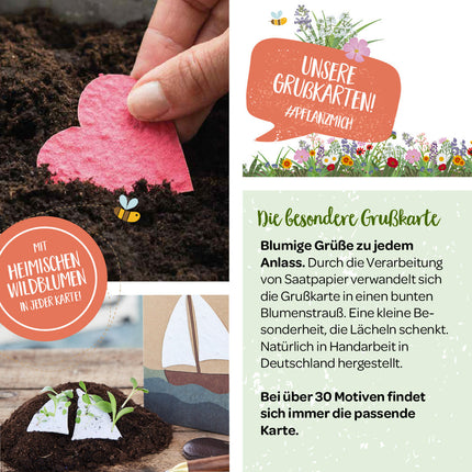 Grußkarte "Blumenmädchen"