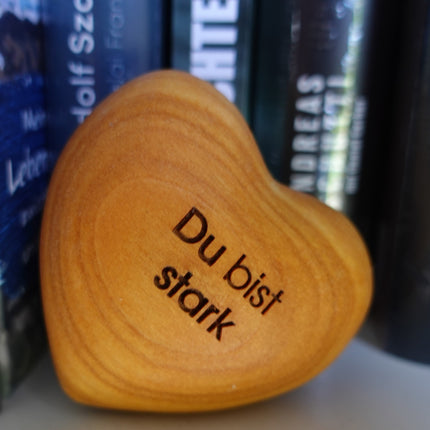 Thankgoods Holzherz Du bist stark