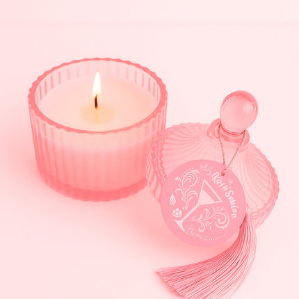 Duftkerze im edlen Glas, mit Deckel