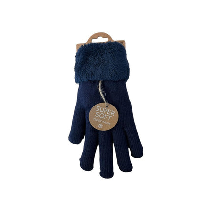 Gefütterte Damen Strickhandschuhe » Teddy Winterhandschuhe » Fingerhandschuhe Super Soft