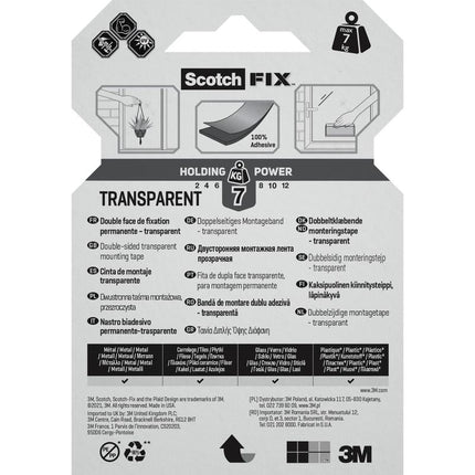 Scotch-FIX™ Transparentes doppelseitiges Montageband 4910C