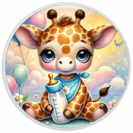 Baby Giraffe Bliss 1oz Silver Coloured Coin
