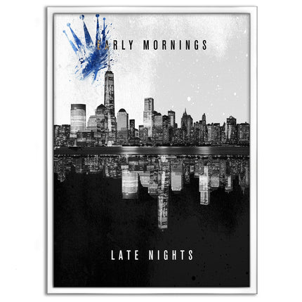 Early Mornings Late Nights - Leinwandbild Motivation (Canvas) kaufen bei Linkreich – Jetzt entdecken!