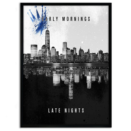 Early Mornings Late Nights - Leinwandbild Motivation (Canvas) kaufen bei Linkreich – Jetzt entdecken!