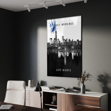 Early Mornings Late Nights - Leinwandbild Motivation (Canvas) kaufen bei Linkreich – Jetzt entdecken!