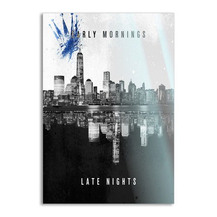 Early Mornings Late Nights - Leinwandbild Motivation (Canvas) kaufen bei Linkreich – Jetzt entdecken!