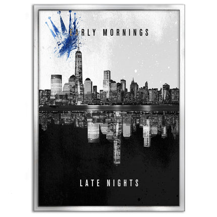 Early Mornings Late Nights - Leinwandbild Motivation (Canvas) kaufen bei Linkreich – Jetzt entdecken!