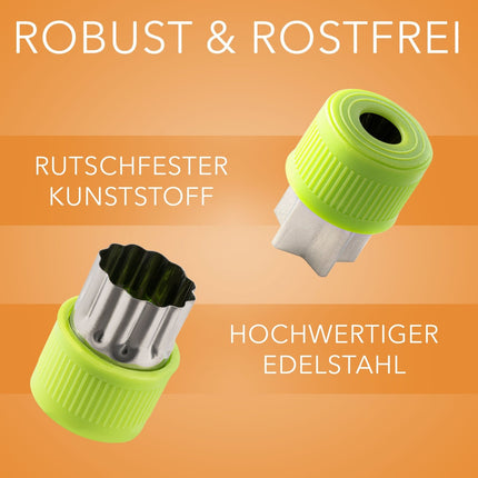 Edelstahl Ausstechformen für Gemüse Obst Gemüseausstecher - 9 Stück (Ausstechformen) kaufen bei Linkreich – Jetzt entdecken!