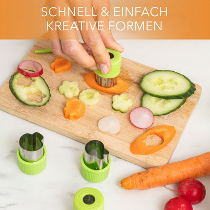 Edelstahl Ausstechformen für Gemüse Obst Gemüseausstecher - 9 Stück (Ausstechformen) kaufen bei Linkreich – Jetzt entdecken!