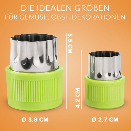 Edelstahl Ausstechformen für Gemüse Obst Gemüseausstecher - 9 Stück (Ausstechformen) kaufen bei Linkreich – Jetzt entdecken!