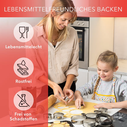 Edelstahl Ausstechformen gewellte Ringe - 12 Stück (Ausstechformen) kaufen bei Linkreich – Jetzt entdecken!