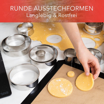 Edelstahl Ausstechformen Ringe - 12 Stück (Ausstechformen) kaufen bei Linkreich – Jetzt entdecken!