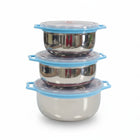 Edelstahl Vorratsdosen Set 3-teilig, 14-16-18 cm, luftdicht, Silber