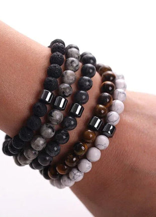 Edelstein-Armband – Natursteinarmbänder für Damen & Herren - B01 Linkreich