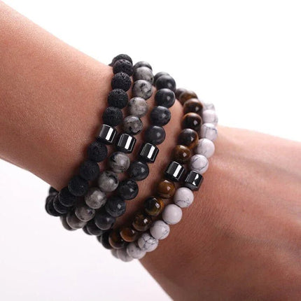 Edelstein-Armband – Natursteinarmbänder für Damen & Herren - B01 Linkreich