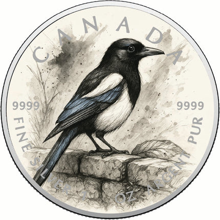 2025 Canada 1oz 9999 Silver BU The Collector of Secrets Colourized