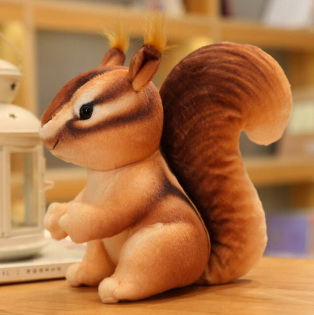 SEO. Eichhörnchen Kuscheltier - 25 cm Plüschtier für Kinder süßes Stofftier - Linkreich