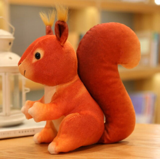 SEO. Eichhörnchen Kuscheltier - 25 cm Plüschtier für Kinder süßes Stofftier - Linkreich