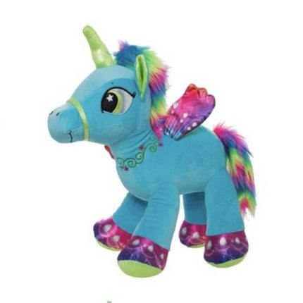SEO. Einhorn Kinder Kuscheltier - 25 cm Plüschtier Mädchen Stofftier - Blau Linkreich