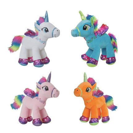 SEO. Einhorn Kinder Kuscheltier - 25 cm Plüschtier Mädchen Stofftier - Weiß Linkreich