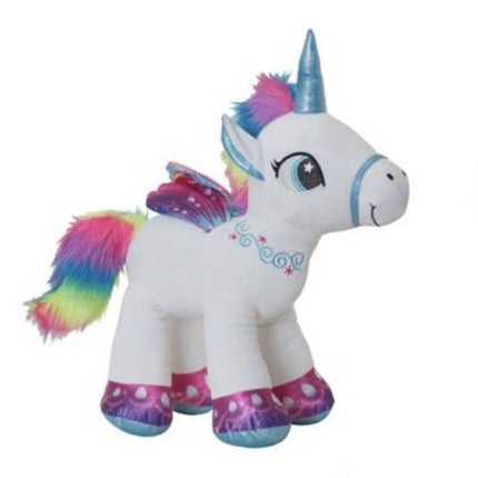 SEO. Einhorn Kinder Kuscheltier - 25 cm Plüschtier Mädchen Stofftier - Weiß Linkreich