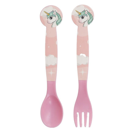 SEO. Einhorn Kinder Plastik Besteck Set - 2 Teile - Linkreich