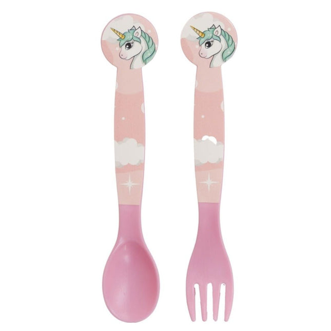 SEO. Einhorn Kinder Plastik Besteck Set - 2 Teile - Linkreich