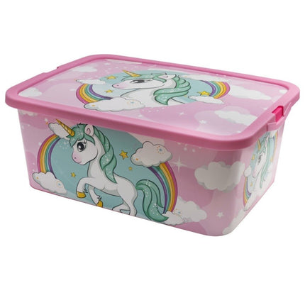 SEO. Einhorn Mädchen Aufbewahrungsbox Store Box - 13 Liter - Linkreich