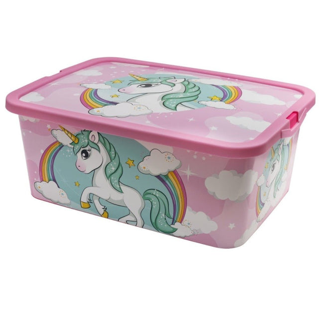 SEO. Einhorn Mädchen Aufbewahrungsbox Store Box - 13 Liter - Linkreich