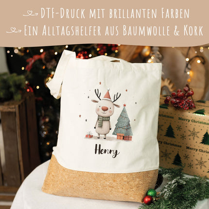 SEO. Einkaufstasche Kork - Geschenktiere - Hirsch Linkreich