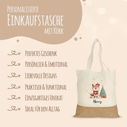 SEO. Einkaufstasche Kork - Geschenktiere - Fuchs Linkreich