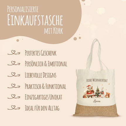 SEO. Einkaufstasche Kork - Pullovertiere - Linkreich