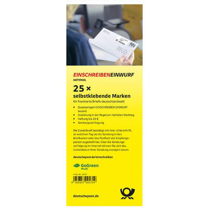 Einschreiben Einwurf, 25er-Marken-Set