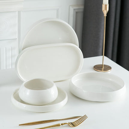 Elegantes 26 - teiliges Tafelservice WEISSE ROSE – Hochwertiges Porzellan für 6 Personen (Dinner Set) kaufen bei Linkreich – Jetzt entdecken!