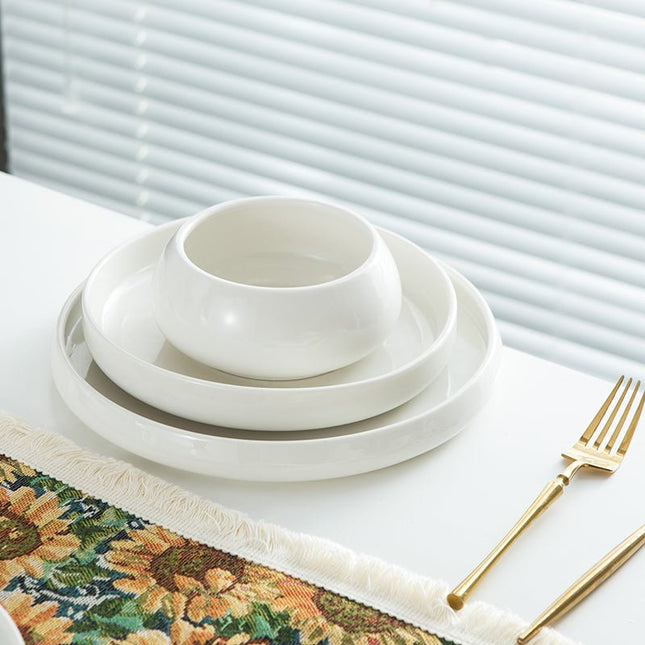 Elegantes 26 - teiliges Tafelservice WEISSE ROSE – Hochwertiges Porzellan für 6 Personen (Dinner Set) kaufen bei Linkreich – Jetzt entdecken!