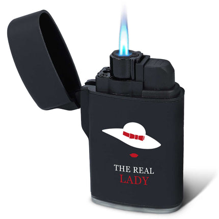 SEO. Elektrisches Feuerzeug - Jet Flamme - Nachfüllbar - Real Design - Lady Linkreich