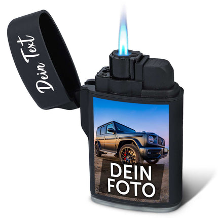 SEO. Elektrisches Feuerzeug personalisiert mit eigenem Text und Foto - Linkreich