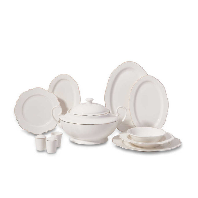 Eliza Collection 60 - teiliges Dinner Set A8241 – Klassisch - elegantes Tafelgeschirr mit Gold - /Platindekor (Dinner Set) kaufen bei Linkreich – Jetzt entdecken!