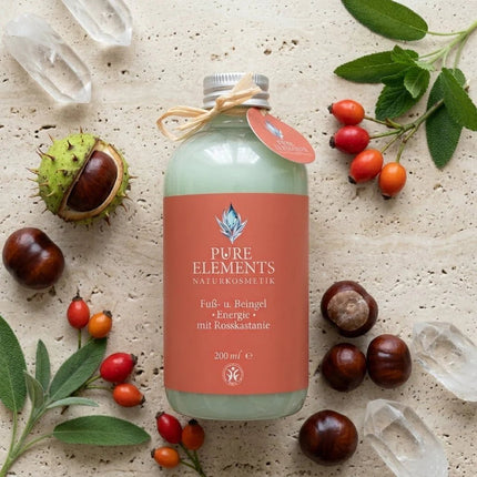 SEO. •Energie• Fuß - und Beingel mit Rosskastanie & Hagebuttenkernöl | Kühlende Naturkosmetik - Linkreich