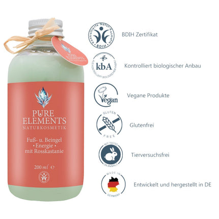 SEO. •Energie• Fuß - und Beingel mit Rosskastanie & Hagebuttenkernöl | Kühlende Naturkosmetik - Linkreich