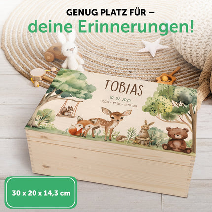 SEO. Erinnerungskiste für Kinder mit UV - Druck - Wald - Linkreich